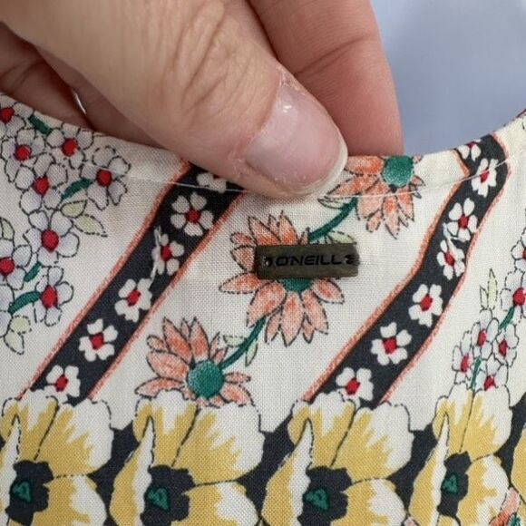 O'Neill Women’s Tank Floral Maxi Sundress Size Small Byron Mixed Print Ruffles - Picture 4 of 13